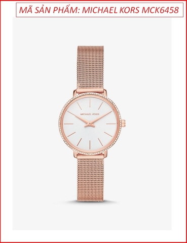 Đồng hồ Nữ Michael Kors Pyper Mặt Tròn Dây Lưới Rose Gold (32mm)