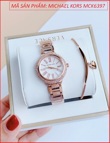 Đồng hồ Nữ Michael Kors Taryn Mặt Đính Đá Dây Rose Gold (28mm)