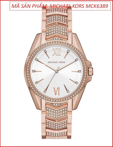 Đồng hồ Nữ Michael Kors Whitney Đính Đá Dây Kim Loại Rose Gold (38mm)