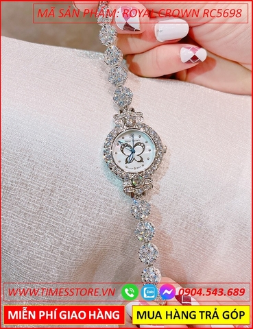Đồng hồ Nữ Royal Crown Jewelry Mặt Tròn Swarovski Ful Đá (30mm)