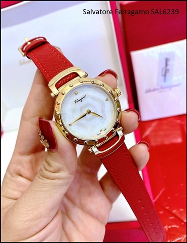 Đồng hồ Salvatore Ferragamo Nữ dây da Đỏ SAL6239 (32mm)