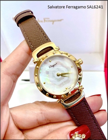 Đồng hồ Salvatore Ferragamo Nữ dây da Nâu SAL6241 (32mm)