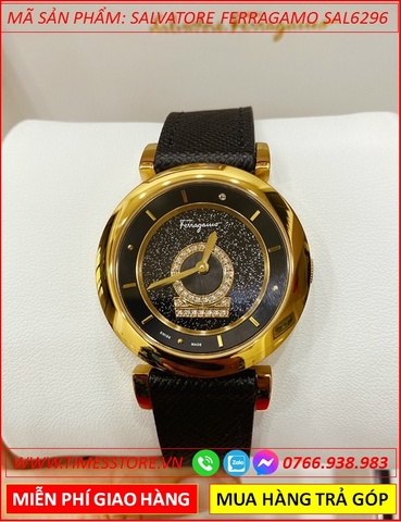 Đồng Hồ Nữ Salvatore Ferragamo Minuetto Mặt Vàng Gold Dây Da (36mm)