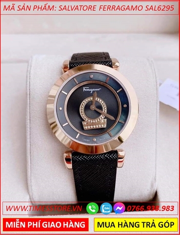 Đồng Hồ Nữ Salvatore Ferragamo Minuetto Rose Gold Dây Da (36mm)