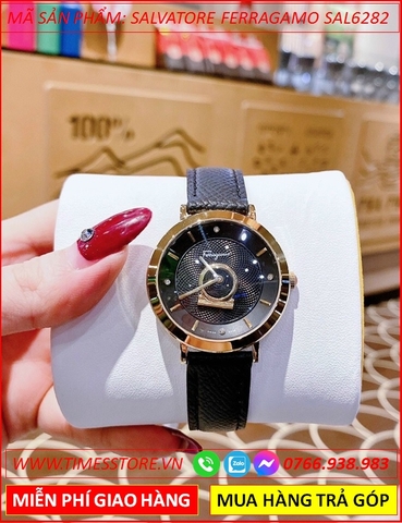 Đồng Hồ Nữ Salvatore Ferragamo Minuetto Vàng Gold Dây Da (36mm)