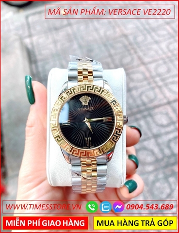 Đồng hồ Nữ Versace Greca Signature Mặt Đen Demi Vàng Gold (36mm)