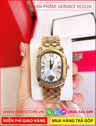 Đồng hồ Nữ Versace New Couture Mặt Chữ Nhật Demi Vàng Gold (36mm)