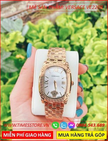Đồng hồ Nữ Versace New Couture Mặt Chữ Nhật Vàng Full Gold (36mm)