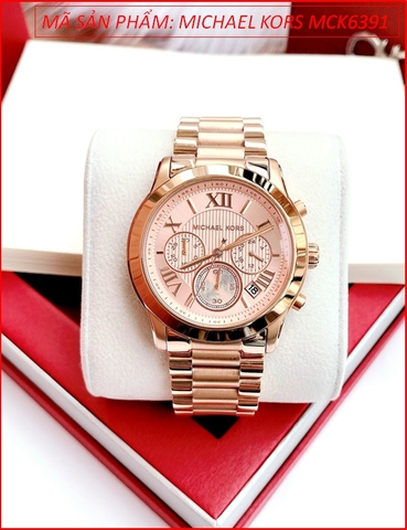 Đồng hồ Nữ Michael Kors Unisex Cooper Dây Kim Loại Rose Gold (39mm)