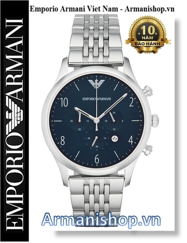 ⌚️Đồng Hồ Nam Emporio Armani Dây Kim Loại Mặt Xanh AR1942