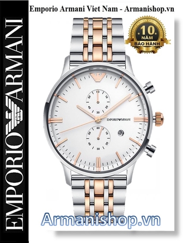 ⌚️Đồng Hồ Nam Emporio Armani Dây Kim Loại Rose Gold AR0399