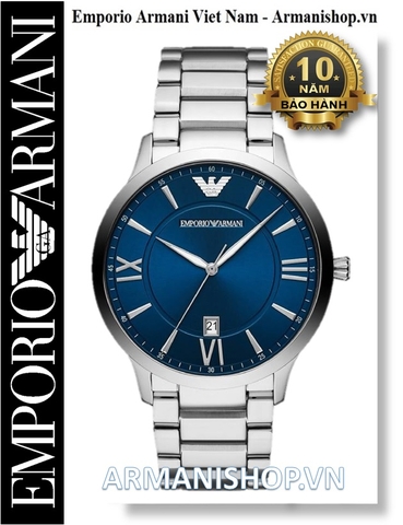 ⌚️Đồng Hồ Nam Emporio Armani Dây Kim Loại Mặt Xanh AR11227