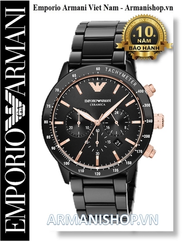 ⌚️Đồng Hồ Nam Emporio Armani Cao Cấp Ceramica Full Đen AR70002