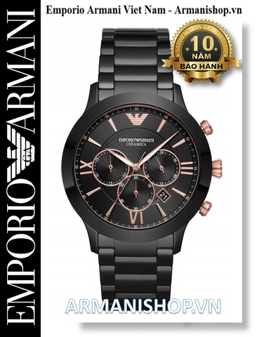 ⌚️Đồng Hồ Nam Emporio Armani Cao Cấp Ceramica Full Đen AR70006