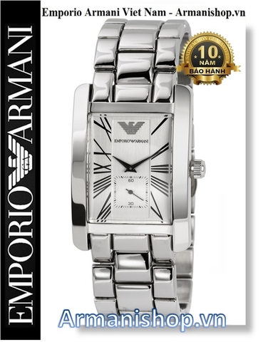 ⌚️Đồng Hồ Nam Emporio Armani Mặt Chữ Nhật Dây Kim Loại AR0145