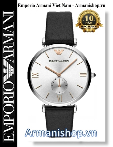 ⌚️Đồng Hồ Nam Emporio Armani Thời Trang Dây Da Đen AR90002M