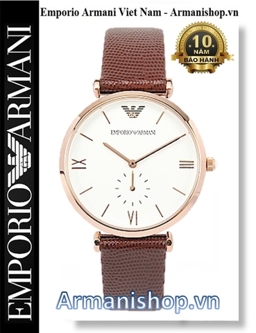 ⌚️Đồng Hồ Nam Emporio Armani Thời Trang Dây Da Nâu AR9042M