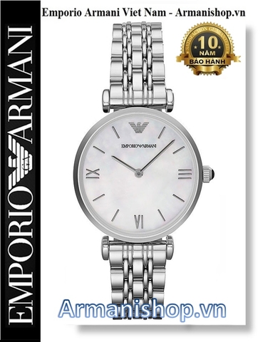 ⌚️Đồng Hồ Nữ Emporio Armani Mặt Xà Cừ Dây Kim Loại AR1682