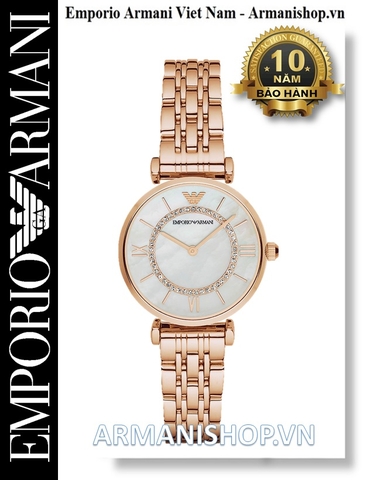 ⌚️Đồng Hồ Nữ Emporio Armani Rose Gold Luxury Cao Cấp AR1909