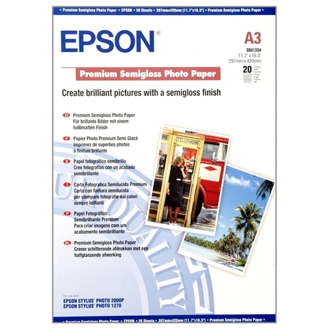 Giấy in ảnh A3 EPSON, 20 tờ/ram