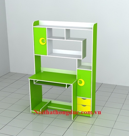 Bàn học giá sách pha màu H-BT3.8F