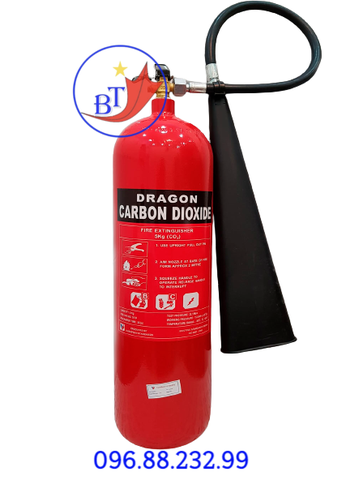 Bình chữa cháy DRAGON loại khí CO2 MT5 có tem kiểm định