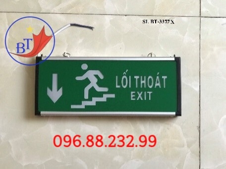 Đèn exit thoát hiểm 1 mặt cầu thang xuống Shengli (SL BT-3377X)