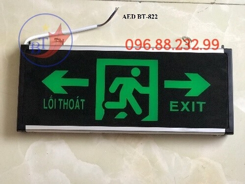 Đèn exit thoát hiểm 1 mặt và 2 mặt chỉ 2 hướng AED (AED BT-822)