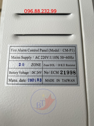 Trung tâm báo cháy Chungmei CM-P1-20L 20 kênh Trung tâm báo cháy Chungmei CM-P1-20L 20 kênh