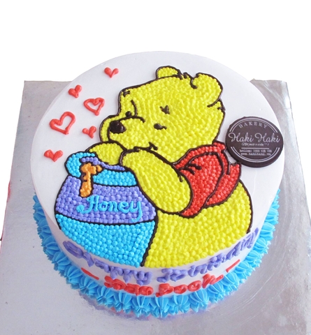 Bánh sinh nhật vẽ hình Gấu Pooh