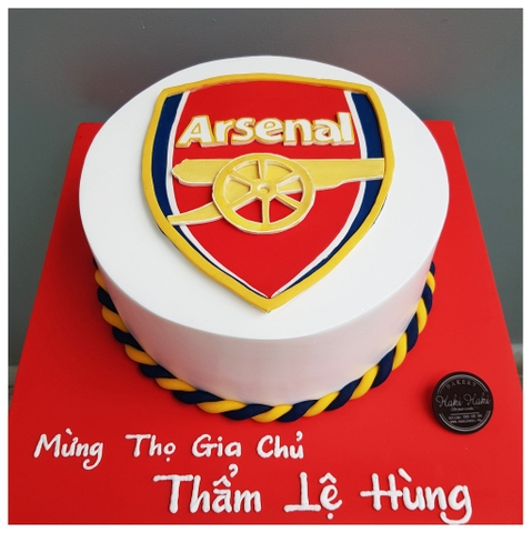 Bánh sinh nhật trang trí logo Arsenal