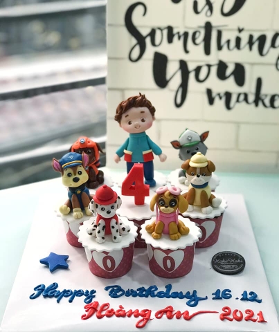 Cupcake tạo hình các nhân vật Paw Patrol