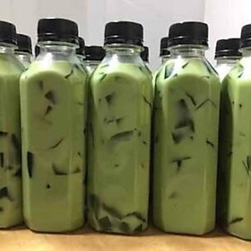 Chai Nhựa vuông Nắp Đen Chai nhựa tròn nắp đen- Chai Nhựa Trà Sữa 330ml  - Nhựa Việt Nhật - Vuông