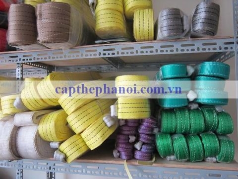 Cáp cẩu bản dẹt 2 đầu mắt Hàn Quốc