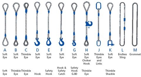 Các mẫu sling cáp thép