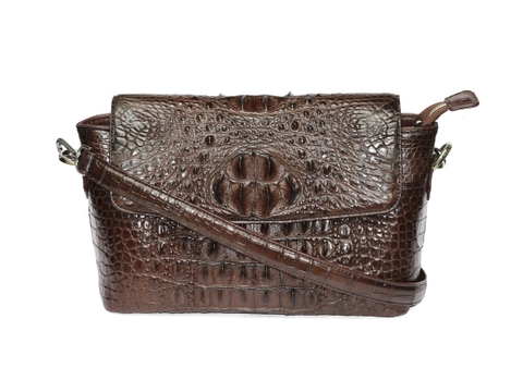 Túi xách da cá sấu nữ màu nâu TXCS905-N
