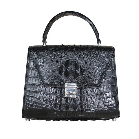 Túi xách da cá sấu màu đen TCS976-D