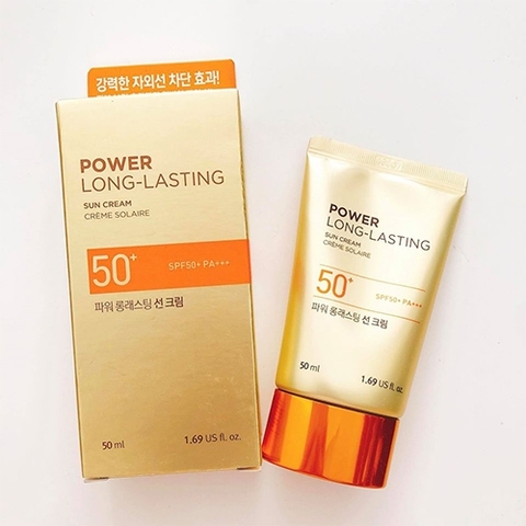 Kem chống nắng The Face Shop Power Long Lasting Sun Cream SPF50+PA+++ 50ml