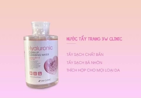 Nước tẩy trang 3W CLINIC Hyaluronic 500ml