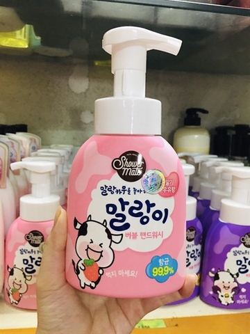 Sữa rửa tay tạo bọt cho bé Aekyung Hàn Quốc chai 300ml (màu hồng)