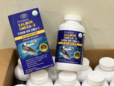 VIÊN UỐNG DẦU CÁ EVER GREEN PREMIUM SALMON OMEGA 3 HÀN QUỐC MẪU MỚI