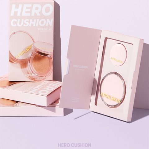 Phấn Nước Hero Cushion Aprilskin Mini Set Blossom Edition #22 Pink Beige