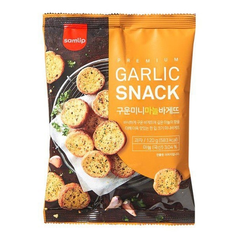 Snack Bánh mì bơ tỏi Samlip Premium Garlic 120g Hàn Quốc