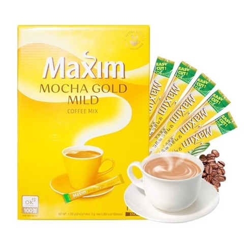 Cà Phê Hoà Tan Maxim Gold Mild (hộp 12g* 100 gói)