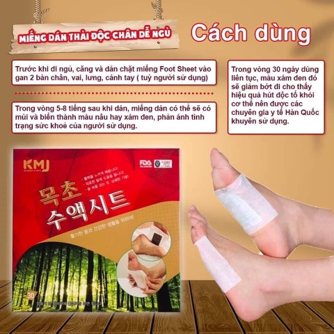 Miếng dán thải độc chân Hàn Quốc GOLD Detox Foot Patch (30 miếng)