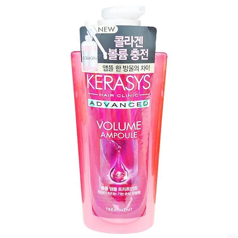 Dầu xả Kerasys Advanced Ampoule Volume phục hồi tóc chắc khỏe Hàn Quốc 600ml