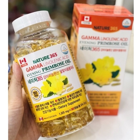 Tinh Dầu Hoa Anh Thảo Nature 365 Gamma Linolenic Acid Evening Primrose Oil Canada (365 viên)