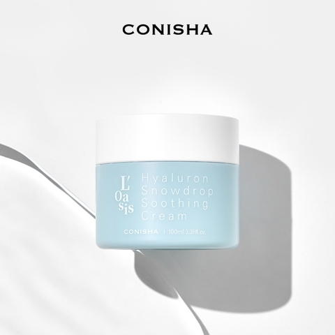 Kem dưỡng ẩm phục hồi da Conisha Oasis Hyaluron Snowdrop Soothing Cream 48H (100ml)