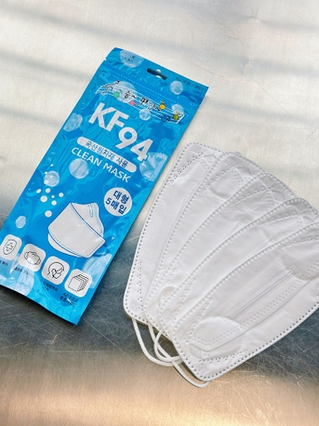 Khẩu trang y tế kháng khuẩn 4 lớp KF94 Hàn Quốc (Bịch 5 chiếc)