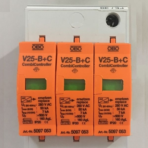 Thiết bị cắt lọc sét 3 pha OBO V25-B+C 3-280